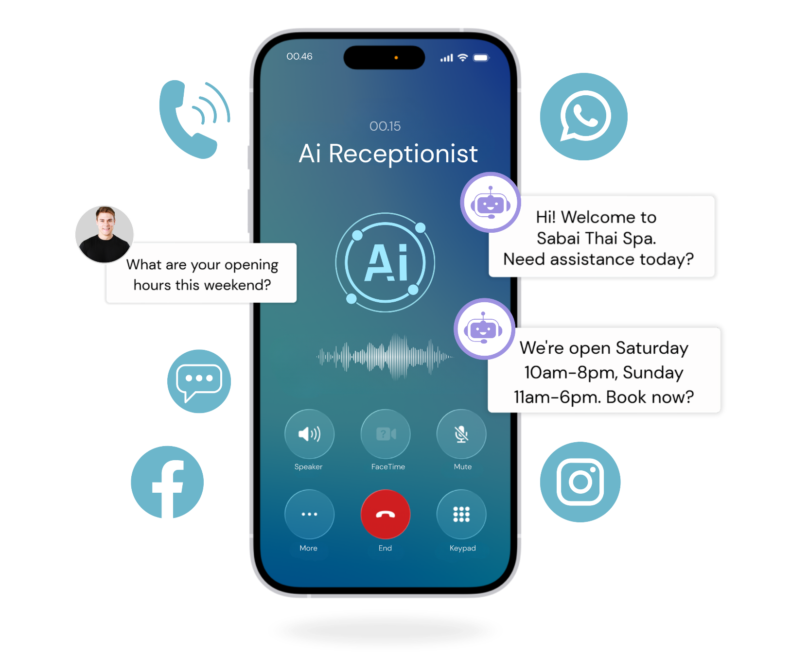 AI receptionist answering phone calls
